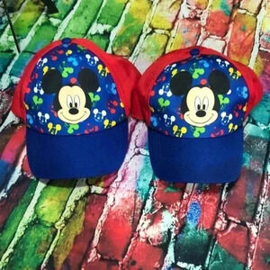 Disney JR brand Mickey Mouse hats 2‎ unisex one size snap backs
